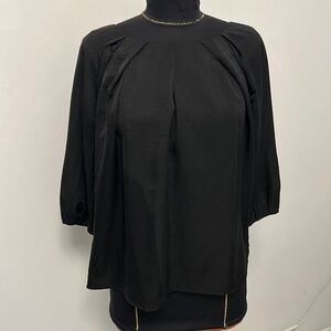 Talbots Petites Size 6P Black Blouse